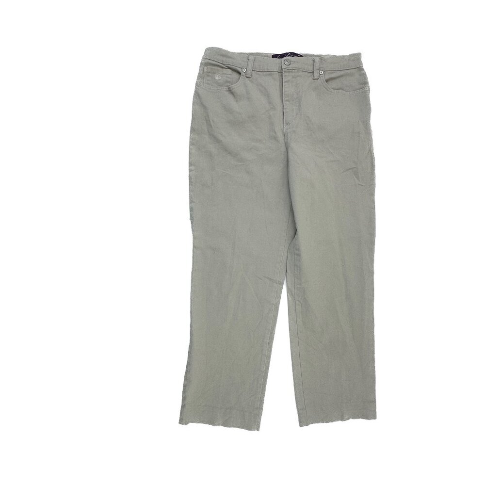 Gloria Vanderbilt Amanda Straight Leg Women's size 10P Cream Beige‎ Denim Jeans